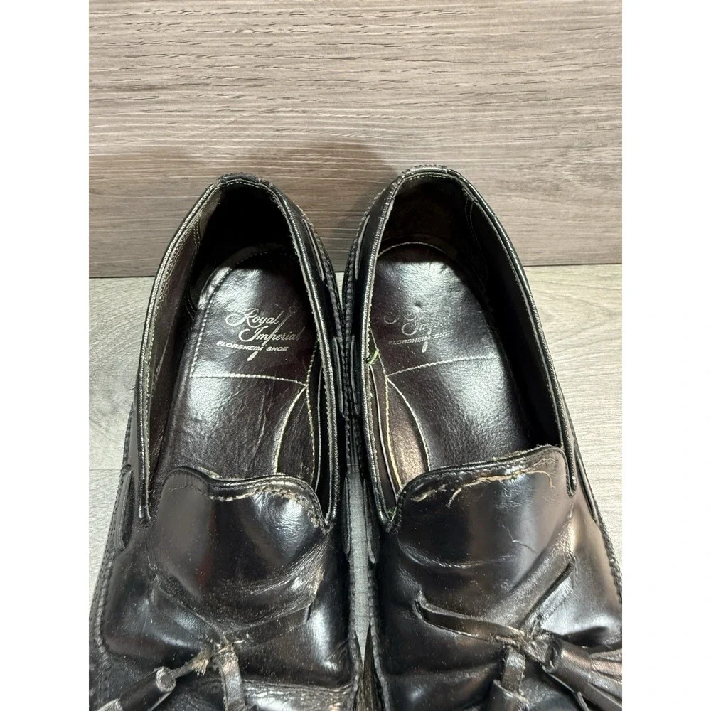 Florsheim Imperial Oxford Wingtip Tassel SlipOn Black Size 8.5D 317703